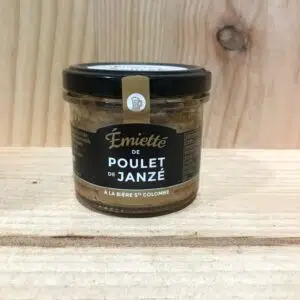 Emietté de poulet de Janzé à la bière Sainte Colombe